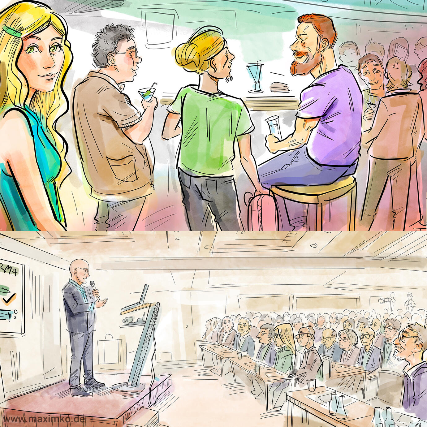 Live Sketching of Presentations and party for great momories and newsletters and blogs